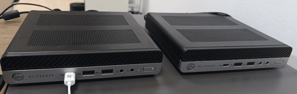 HP EliteDesk 800 G4 Mini — face avant avec USB-C
