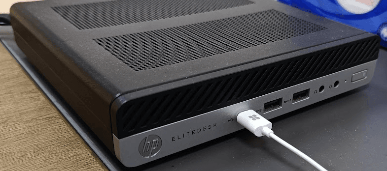 HP EliteDesk 800 G3 Mini — vue avant