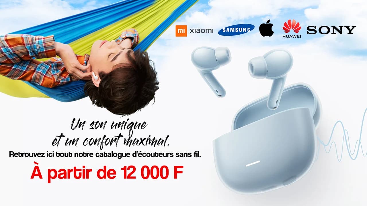 Écouteurs sans fil — Xiaomi, Samsung, Apple, Huawei, Sony — à partir de 12 000 FCFA